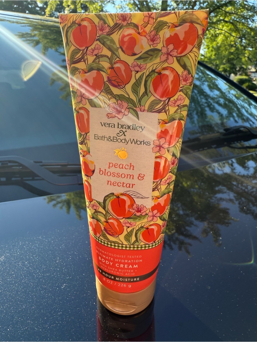 Bath & Body Works Peach Blossom & Nectar Body Cream - Peach, Green, Pink